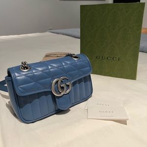 GUCCI MARMONT MINI MATELASSE SHOULDER BAG - Pristine Condition!